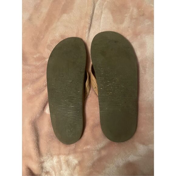 Men’s Rainbow Leather Flip Flops Sz 12 - Picture 4 of 7